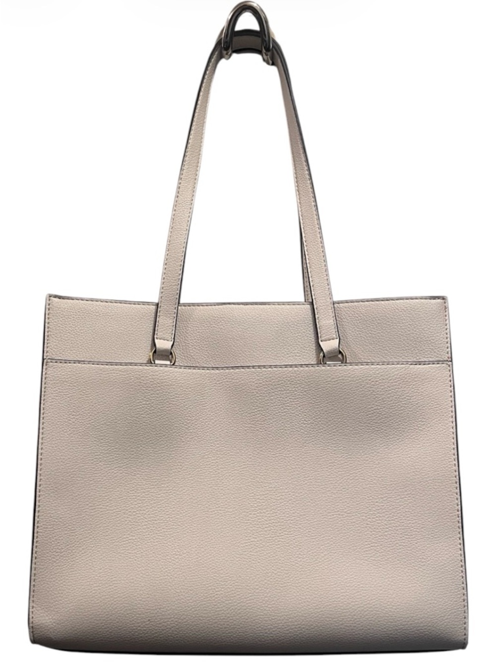 Calvin Klein Cream Tote Bag Gold Hardware Large Shoulder Bag Multi Pocket - Picture 4 of 11